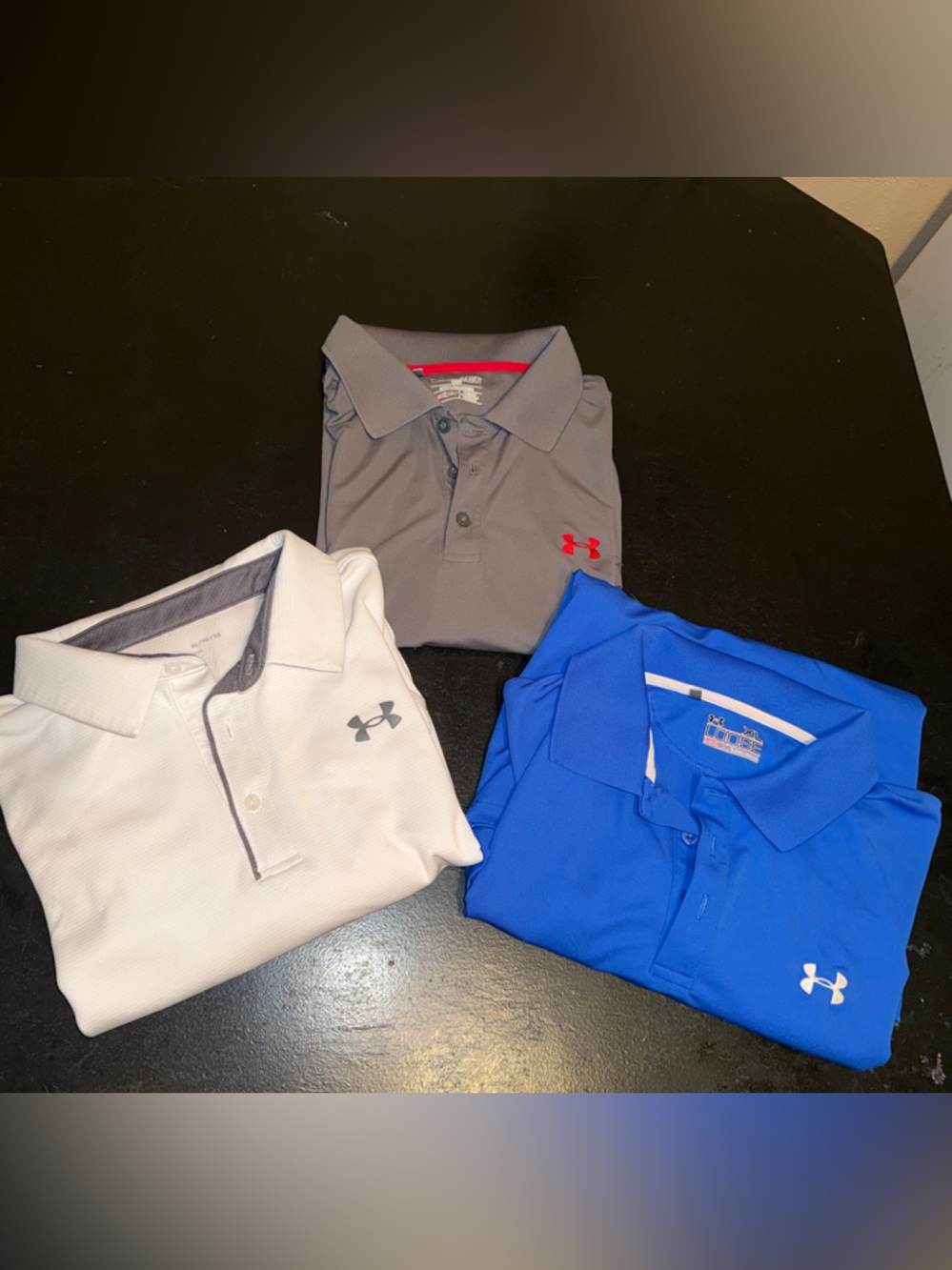 Under Armour Men’s Polo bundle - Royal Blue, Gray, White